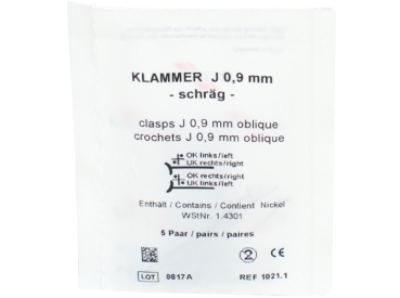 Klammerkreuze J  0,9 schräg 10St